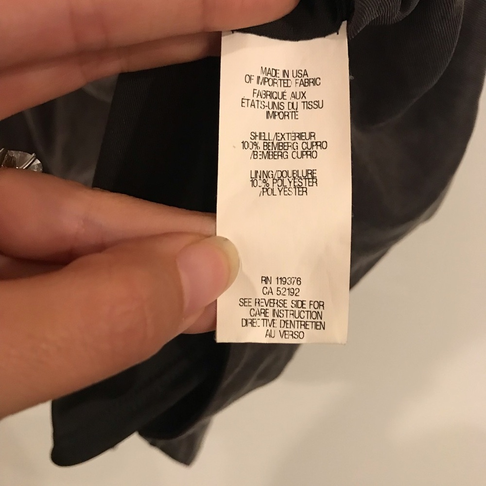 Helmet Lang gray shale side tuck Jersey asymmetrical dress size large - Picture 9 of 11
